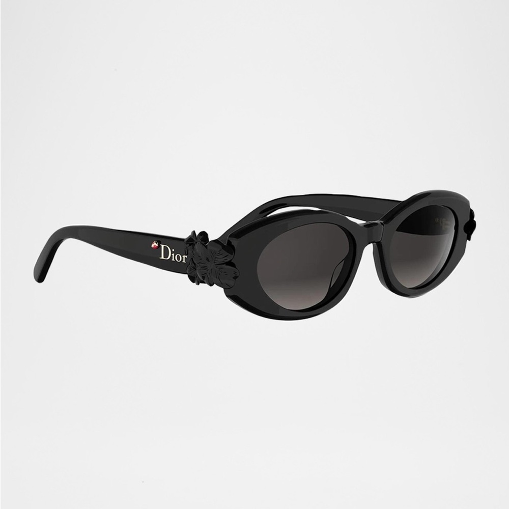Dior Clover Floral Accent Oval Sunglasses